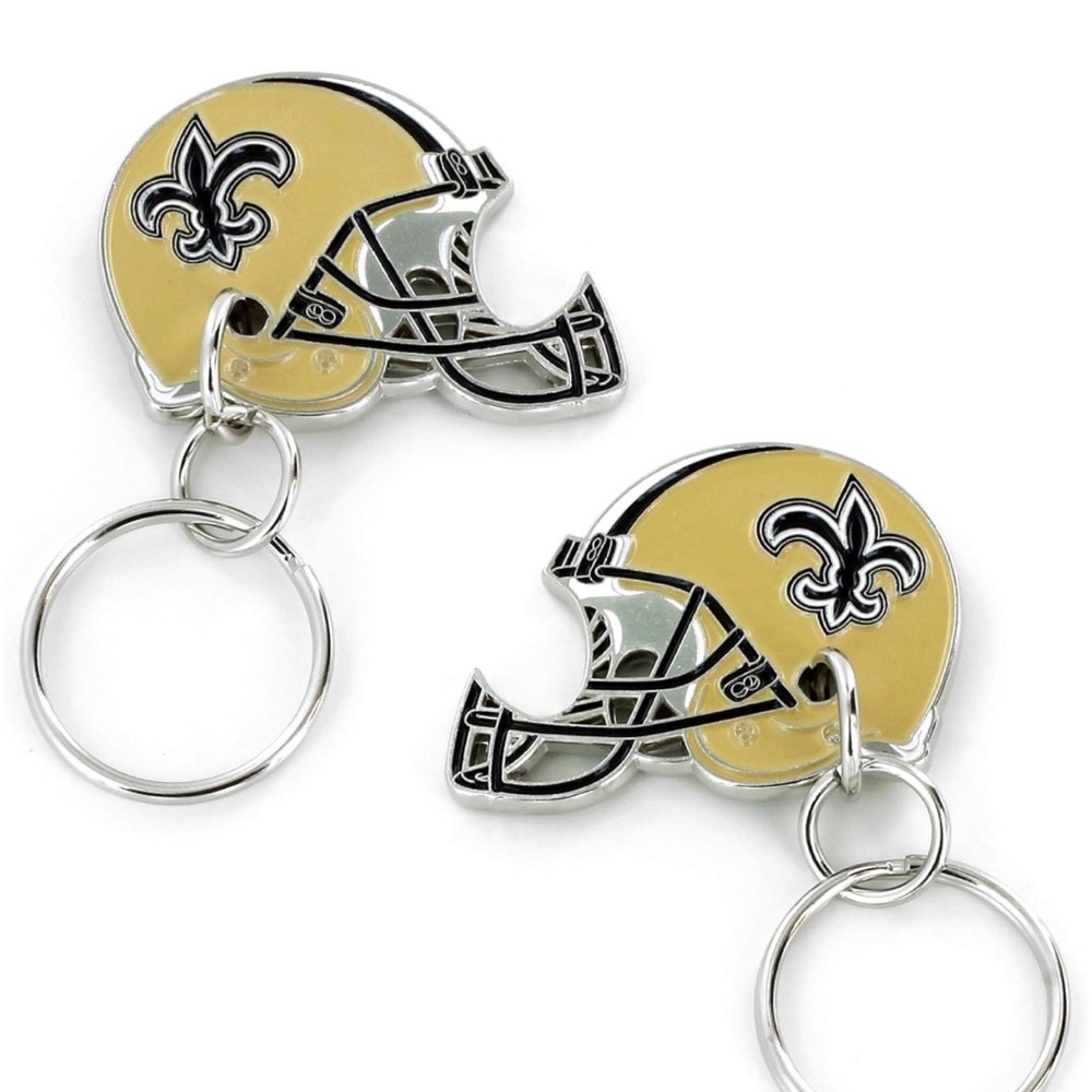 NFL🏈2 Sided New Orlean Saints Helmet Beverage Bottle Opener Keychain